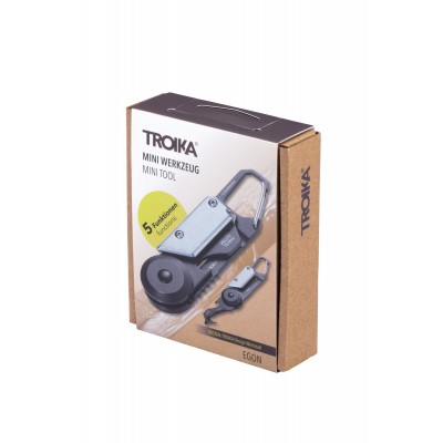 Міні-інструмент Troika Egon Pocket, з 5 функціями, карабін, титан Міні-інструмент Troika Egon Pocket, з 5 функціями, карабін, титан