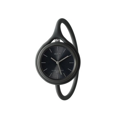 Часы универсальные Lexon Take Time с ремешком из силикона, черные Часы универсальные Lexon Take Time с ремешком из силикона, черные