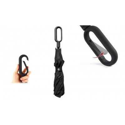 Складной зонт Lexon Mini Hook с ручкой-крюком, синий