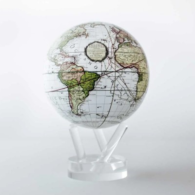 Гіро-глобус Solar Globe Mova Terra Incognitta, 11.4 см, білий (MG-45-WCT)
