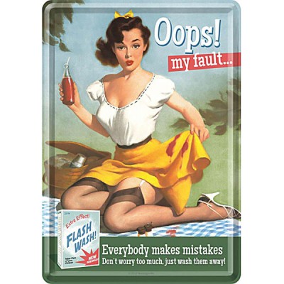 Открытка "Oops! My Fault!" Nostalgic Art (10189) Открытка "Oops! My Fault!" Nostalgic Art (10189)