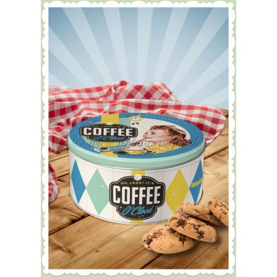 Коробка для зберігання "Round L Coffee O'Clock" Nostalgic Art (30606) Коробка для зберігання "Round L Coffee O'Clock" Nostalgic Art (30606)