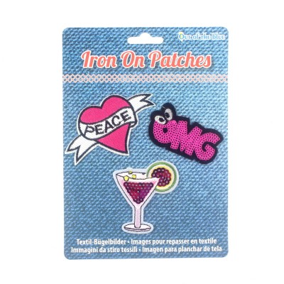 Дисплей шеврони Iron on Patches "Мартіні" 