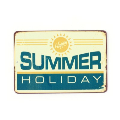 Магнит винтаж "Summer Holiday", металл, 10 х 8 см