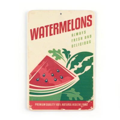  Магніт вінтаж "Wattermelons", метал, 10 х 8 см 