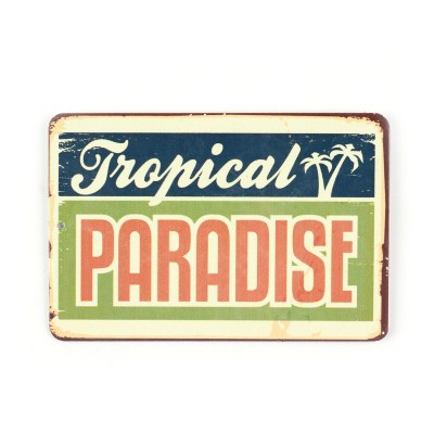  Магніт вінтаж "Tropical Paradise", метал, 10 х 8 см 