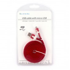  Кабель для Android пристроїв з micro USB, червоний 