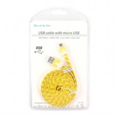  Кабель для Android пристроїв із micro USB, жовтий 