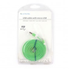  Кабель для Android пристроїв з micro USB, зелений 
