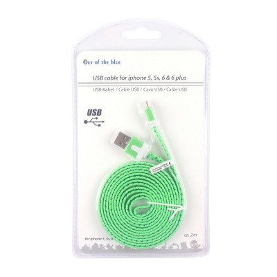  Кабель USB Apple lightning для Iphone, IPad, зелений 