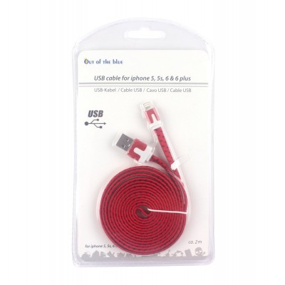 Кабель USB Apple lightning для Iphone, IPad, червоний 