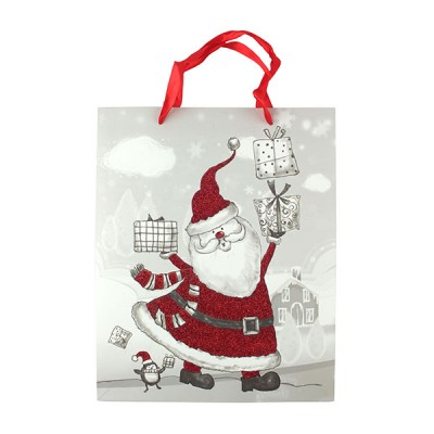 Пакет паперовий "Santa Claus з подарунками" 26 x 32 см Пакет паперовий "Santa Claus з подарунками" 26 x 32 см