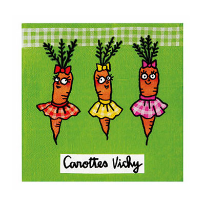Набір серветок паперових "Carottes" 20 шт. 16,5x2 см Набір серветок паперових "Carottes" 20 шт. 16,5x2 см