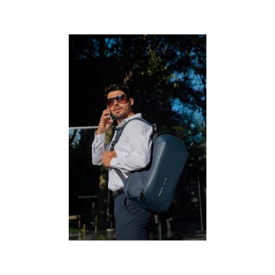 Рюкзак Bobby "BIZZ BUSINESS" захист від крадіжок, порізів, синій