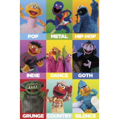 Постер "Sesame Street - Music Genr" 61cм x 91.5cм Постер "Sesame Street - Music Genr" 61cм x 91.5cм