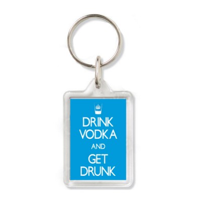 Брелок "Drink Vodka And Get Drunk" 