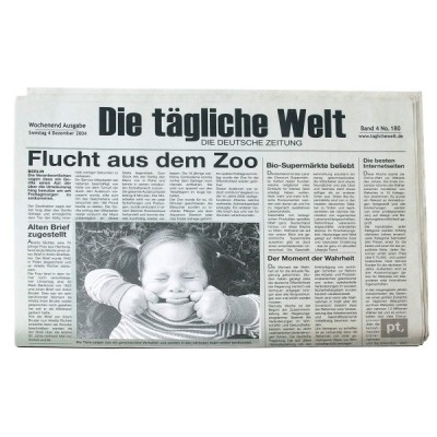 Товальєтка з фото " Newspaper German" Товальєтка з фото " Newspaper German"