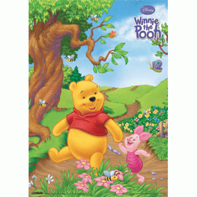  Постер 3D A3 "Winnie The Pooh-& Pigl " 