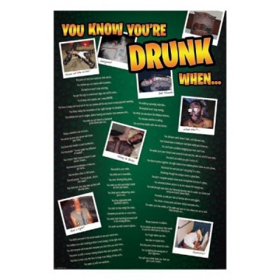 Постер "You know you are drunk when" 61 x 91,5 см Постер "You know you are drunk when" 61 x 91,5 см