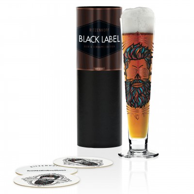 Пивной бокал Black Label от Santiago Sevillano, 385 мл