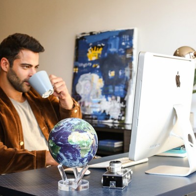 Гіро-глобус Solar Globe Mova Земля у хмарах 15,3 см (MG-6-STE-C) 