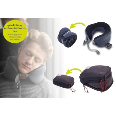  Дорожня подушка Troika Travel Pillow, з піни з ефектом пам'яті в компресійній сумці 