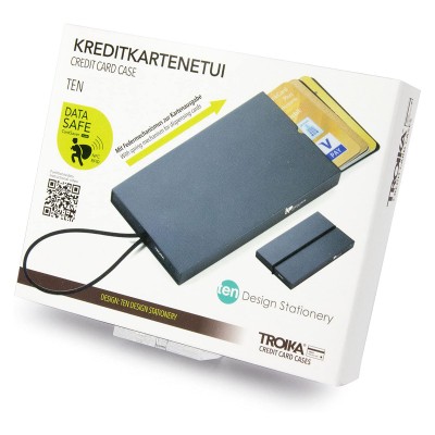  Футляр для кредитної картки із запобіганням мошенництву Troika, чорний 
