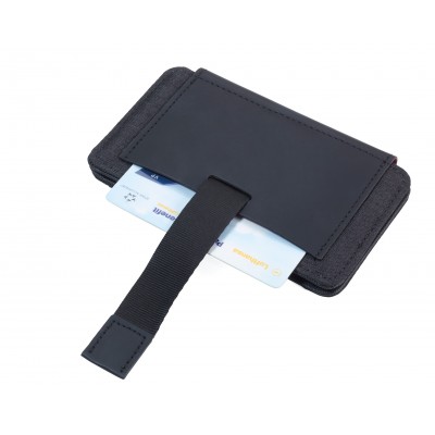 Чохол для кредитної картки із захистом від шахрайства (для RFID чіпів) 2-STRAP, чорний Чохол для кредитної картки із захистом від шахрайства (для RFID чіпів) 2-STRAP, чорний