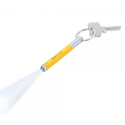Ліхтар-брелок з кульковою ручкою Troika Keylight, метал, жовтий 