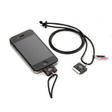 Шнурок Troika для iPhone 4/4S MUSE, чорно-сірий Шнурок Troika для iPhone 4/4S MUSE, чорно-сірий