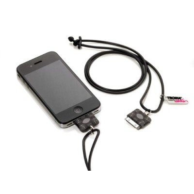 Шнурок Troika для iPhone 4/4S MUSE, чорно-сірий Шнурок Troika для iPhone 4/4S MUSE, чорно-сірий