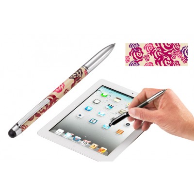 Кулькова ручка Troika зі стілусом для iPad та iPhone Fine carbone, кольорова Кулькова ручка Troika зі стілусом для iPad та iPhone Fine carbone, кольорова