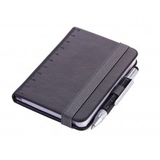 Блокнот Din A7 Lilipad + ручка Liliput, чорний Блокнот Din A7 Lilipad + ручка Liliput, чорний