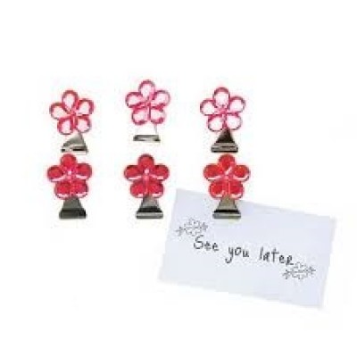 Магніти "Sparkling Flower" із затискачем, набір із 6 шт