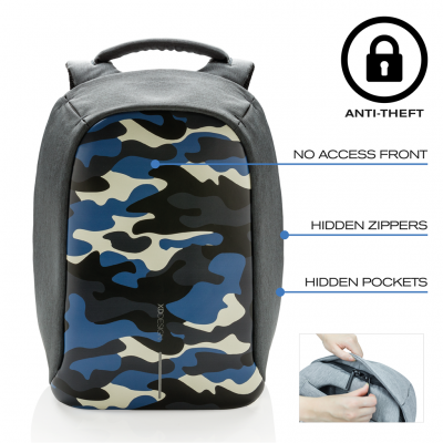 Рюкзак антизлодій міський XD Design Bobby Compact 14", Camouflage Blue (P705.655) Рюкзак антизлодій міський XD Design Bobby Compact 14", Camouflage Blue (P705.655)