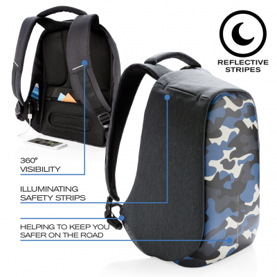 Рюкзак антизлодій міський XD Design Bobby Compact 14", Camouflage Blue (P705.655) Рюкзак антизлодій міський XD Design Bobby Compact 14", Camouflage Blue (P705.655)