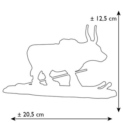 Коллекционная статуэтка корова Ski Cow - aka Loypelin Lauslam