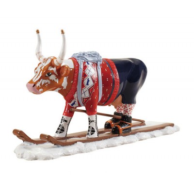Коллекционная статуэтка корова Ski Cow - aka Loypelin Lauslam