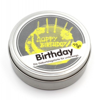Свічка "Happy Birthday" у металевій баночці Свічка "Happy Birthday" у металевій баночці
