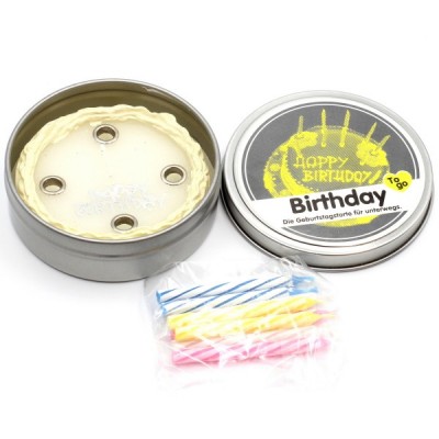 Свічка "Happy Birthday" у металевій баночці Свічка "Happy Birthday" у металевій баночці