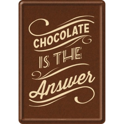 Листівка "Chocolate is the Answer" Nostalgic Art (10247) Листівка "Chocolate is the Answer" Nostalgic Art (10247)