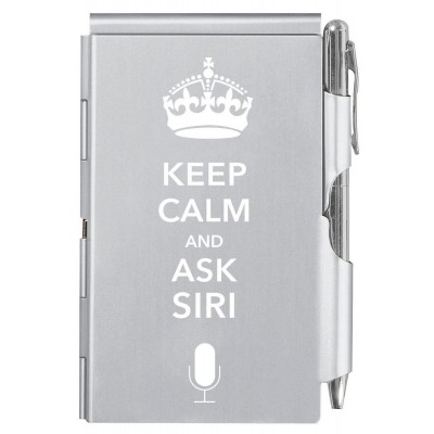  Кишеньковий блокнот із ручкою Troika Keep Calm and ask Siri 