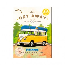Магнит 8x6 см "Volkswagen - VW Bulli - Let's Get Away!" Nostalgic Art (14330)