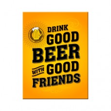  Магніт 8x6 см "Drink Good Beer" Nostalgic Art (14355) 