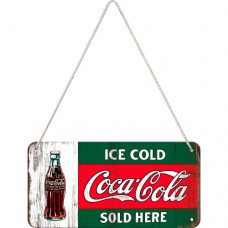 Табличка навісна зі шнурком "Coca-Cola - Ice Cold Sold Here" Табличка навісна зі шнурком "Coca-Cola - Ice Cold Sold Here"