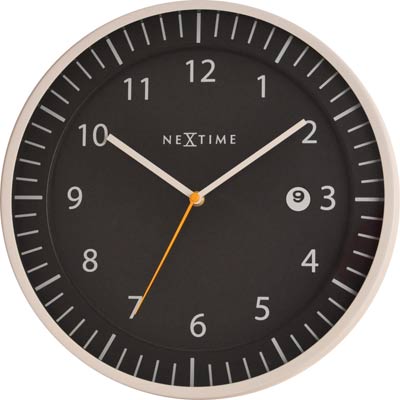 Годинники настінні "Примітний", чорний Ø35 см Годинники настінні "Примітний", чорний Ø35 см