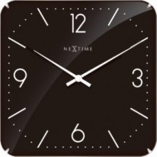 Часы настенные "Basic Square Dome", черные 35х35 см