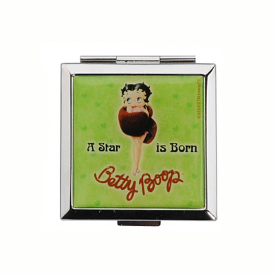 Дзеркало кишенькове "Betty Boop", зелене Дзеркало кишенькове "Betty Boop", зелене