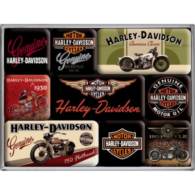 Набор из 9 магнитов "Harley Davidson Bike" Nostalgic Art (83037) Набор из 9 магнитов "Harley Davidson Bike" Nostalgic Art (83037)