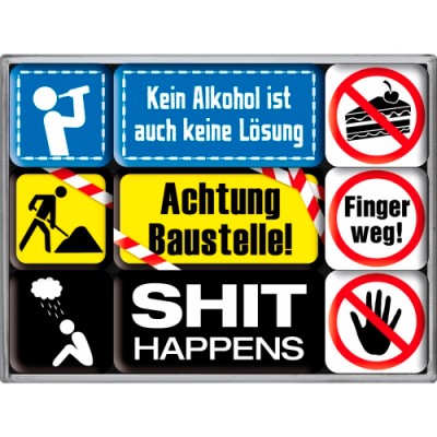 Набір з 9 магнітів "Achtung Baustelle" Nostalgic Art (83044) Набір з 9 магнітів "Achtung Baustelle" Nostalgic Art (83044)